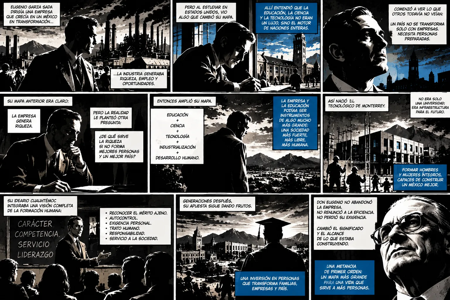 Graphic novel about the metanoia of Eugenio Garza Sada
