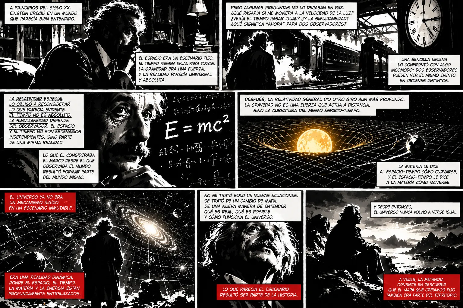 Graphic novel about the metanoia of Albert Einstein