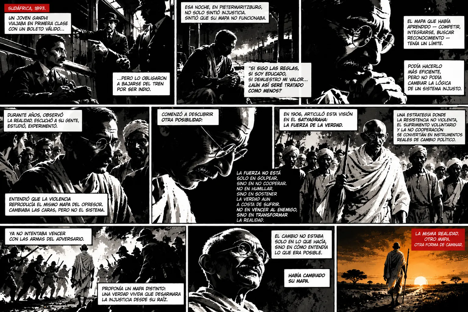 Graphic novel about the metanoia of Mahatma Gandhi