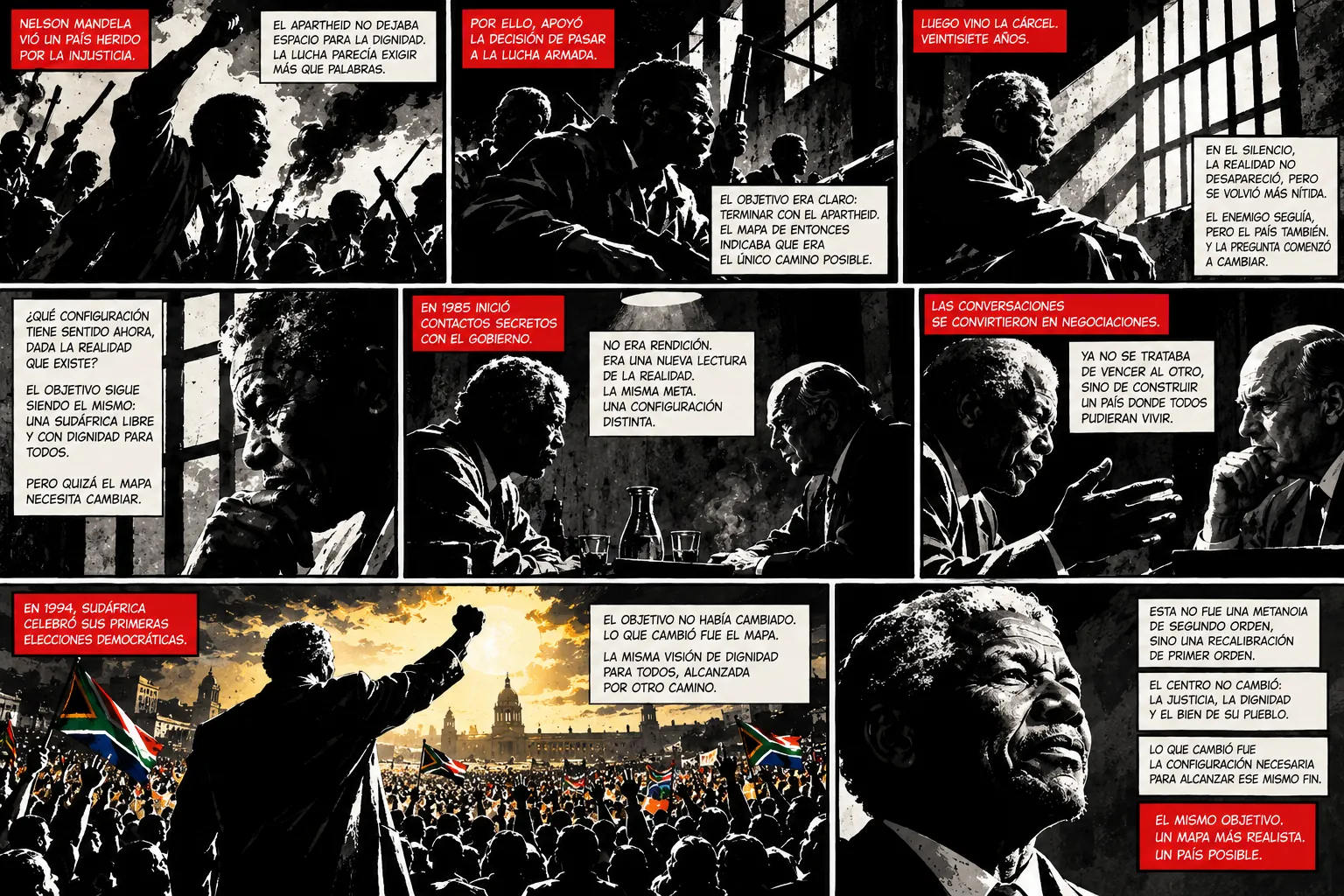 Graphic novel about the metanoia of Nelson Mandela