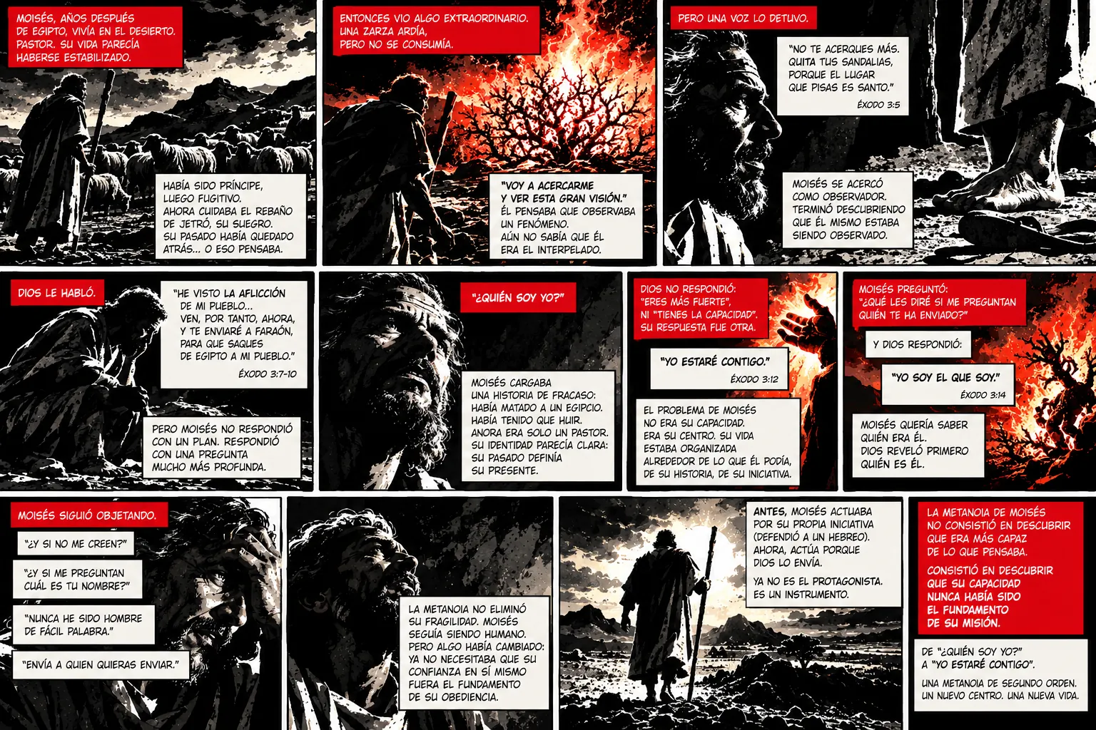 Graphic novel about the metanoia of Moses