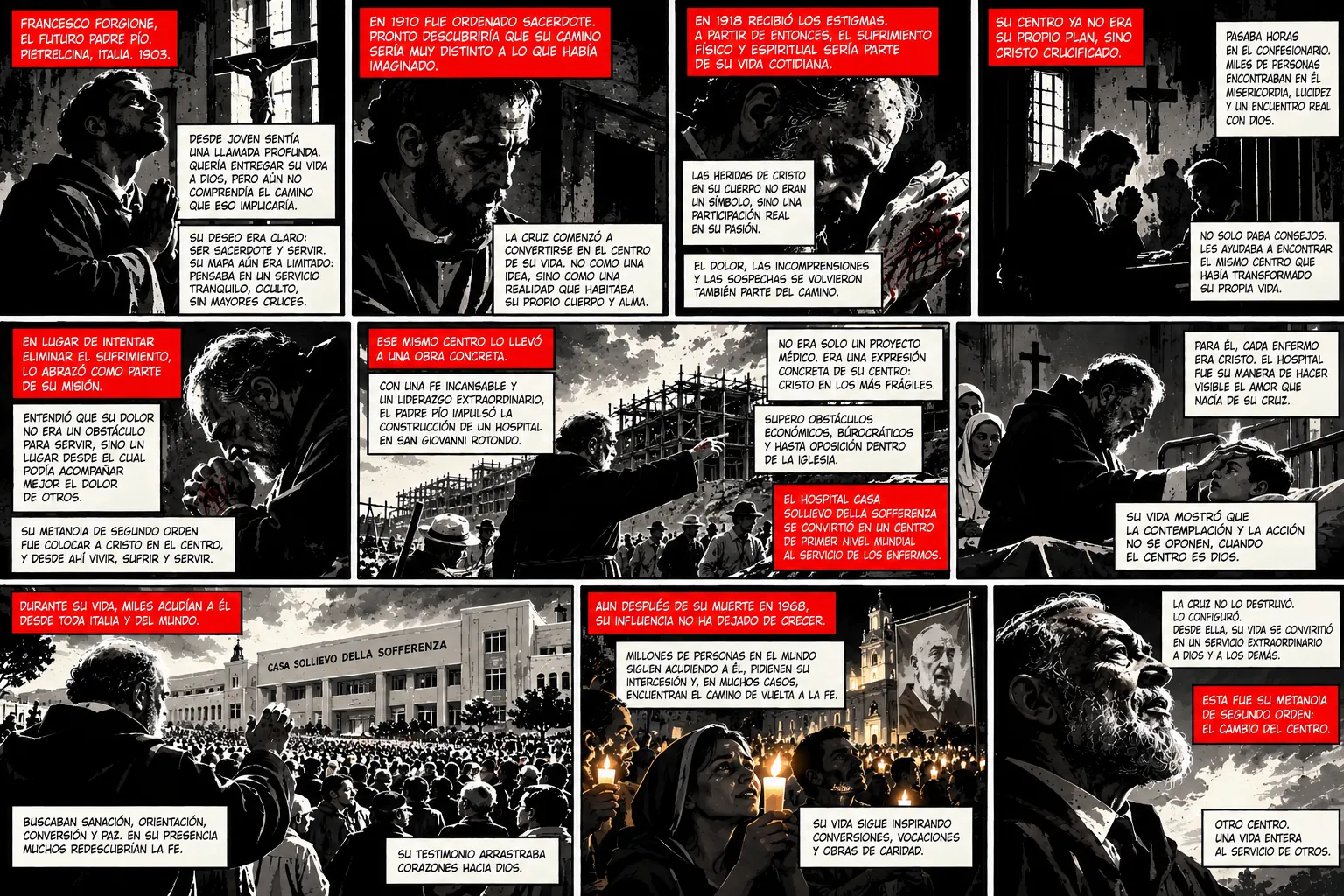 Graphic novel about the metanoia of Saint Pio of Pietrelcina