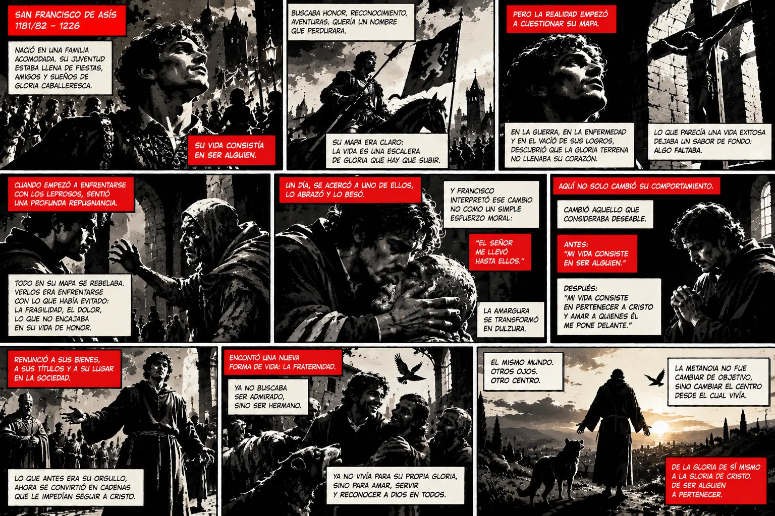 Graphic novel about the metanoia of Saint Francis of Assisi