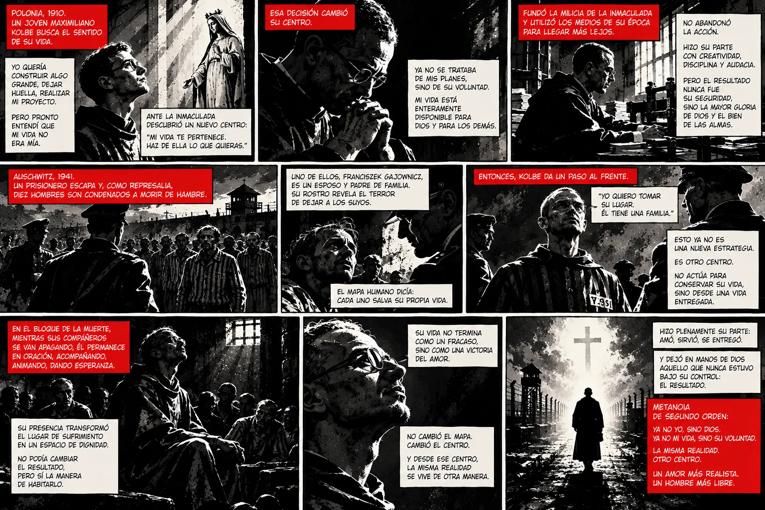 Graphic novel about the metanoia of Saint Maximilian Kolbe