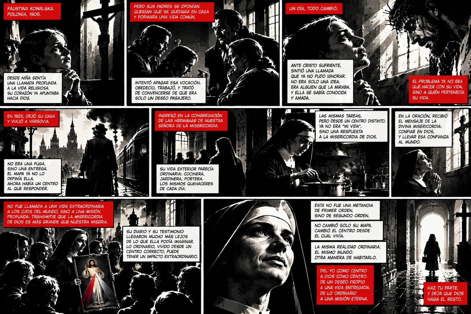 Graphic novel about the metanoia of Saint Faustina Kowalska